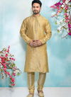 Cream Colour New Latest Designer  Party And Function Wear Traditional Jaquard Silk Brocade Kurta Pajama Redymade Collection 1031-8368
